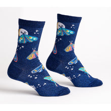 Load image into Gallery viewer, Moonlit Moth Shimmer Socks
