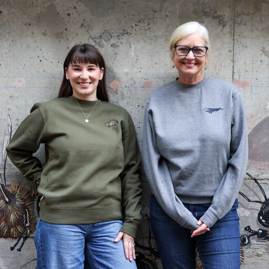 Endangered Animal Embroidered Crew Sweatshirt