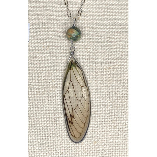 Cicada Stone Necklace #7 - Local Artist
